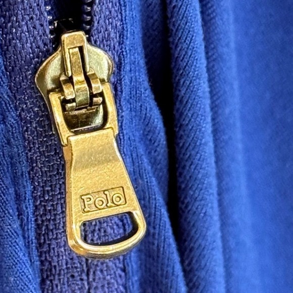 Polo Ralph Lauren Mens Royal Blue Performance Quarter Zip Pullover Size L - Picture 6 of 6